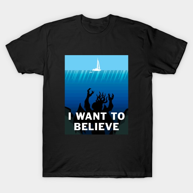 I Want to Believe (in Cthulhu) T-Shirt by CCDesign